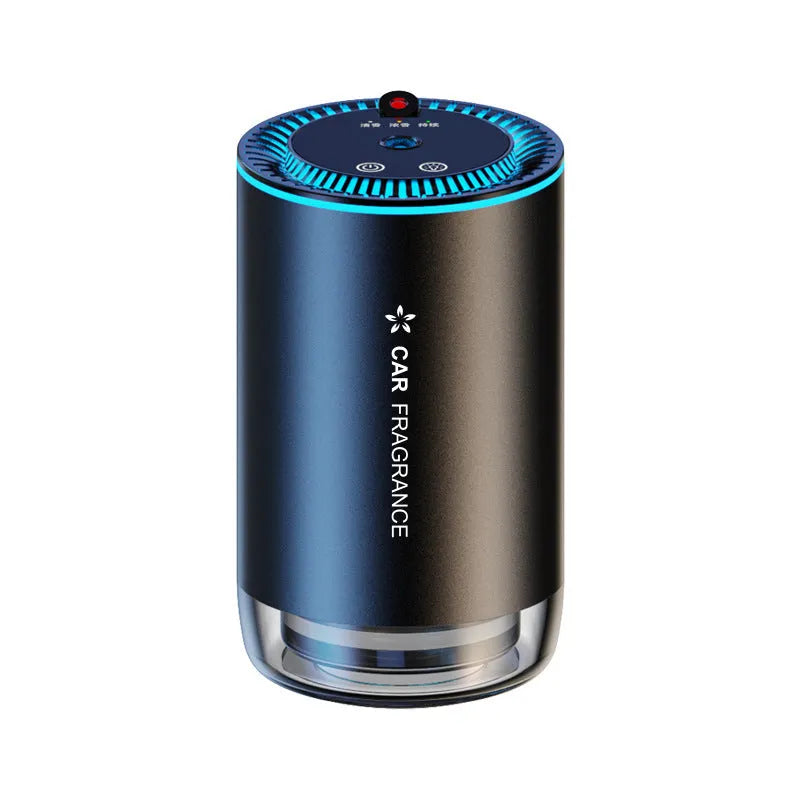 Car automatic spray fragrance machine with odour removal and ambience light in multiple colours