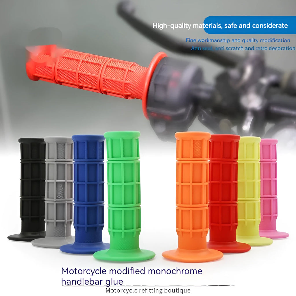 22mm motorcycle handle covers in various colours with rubber construction