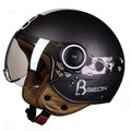 Retro battery car half helmet in bright colour options with lightweight ABS construction