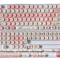 Pink PBT key cap with detailed fragrant pig design on top and sides for mechanical keyboards.