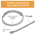 Grey natural essential oil flea collar, adjustable 57 cm TPE pet collar for dogs and cats