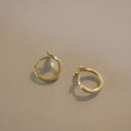 S925 sterling silver fishtail earrings with 14k gold plating in gold and white gold colours