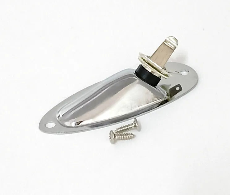 Black alloy electric guitar ST boat output socket jack for guitar and bass replacement