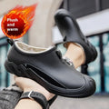 Men's short plastic rain boots in black, green or grey colours for waterproof protection