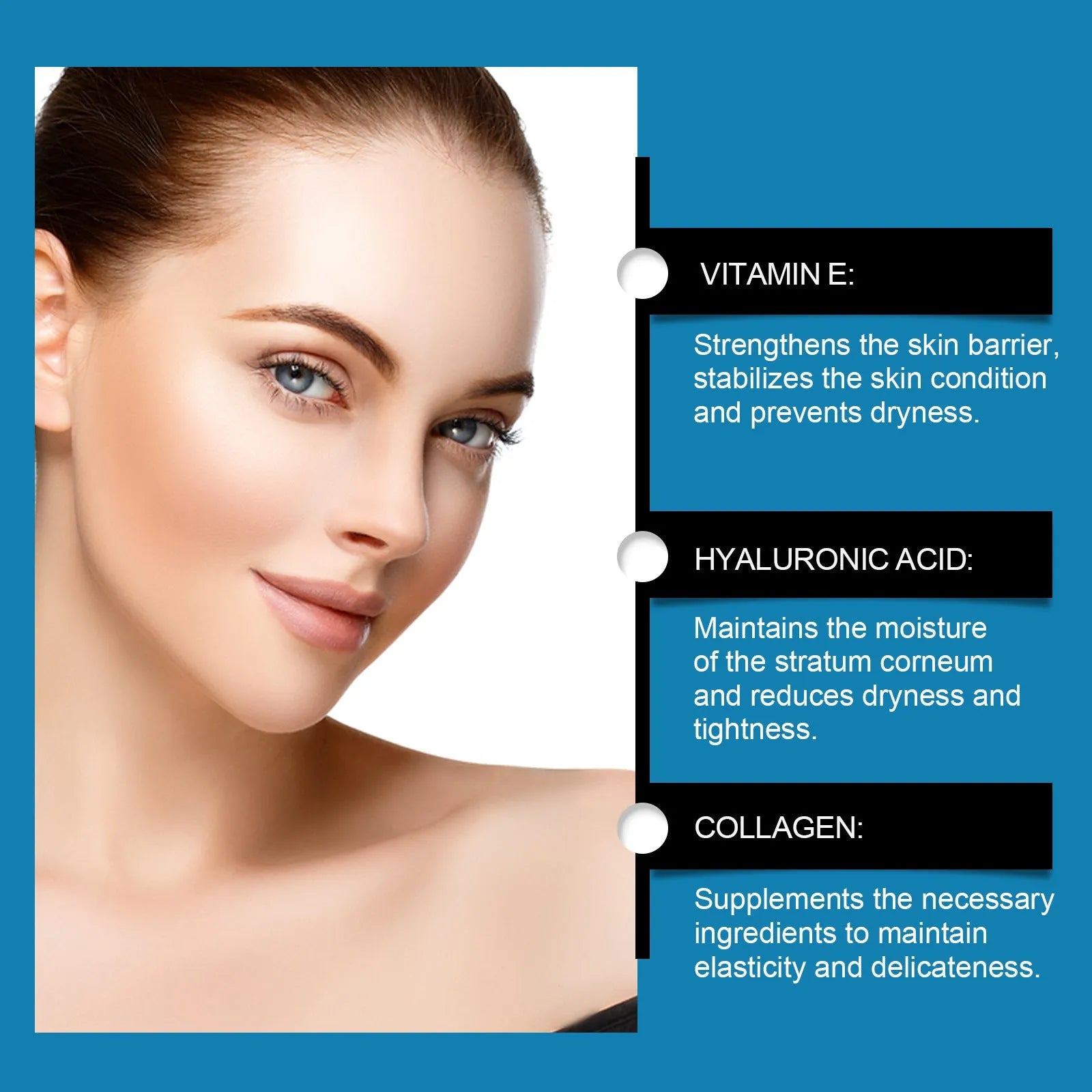 Forehead skincare patches with hyaluronic acid and collagen in five-piece pack