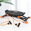 Black mini fitness skiing machine for home indoor cardio workouts.