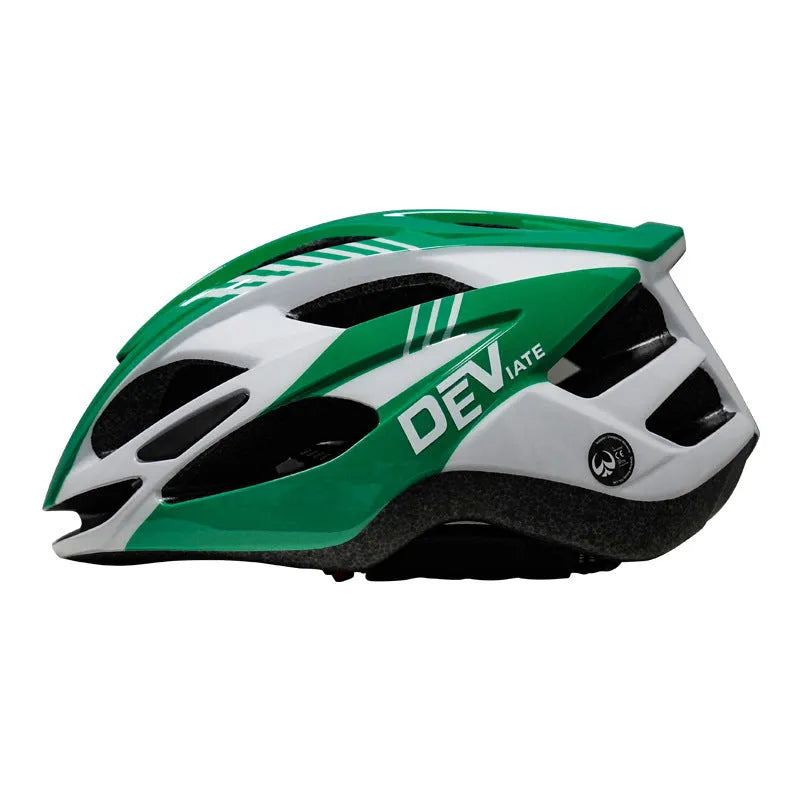 Adult plus size cycling helmet in Size L showing artistic graphics and ventilation channels