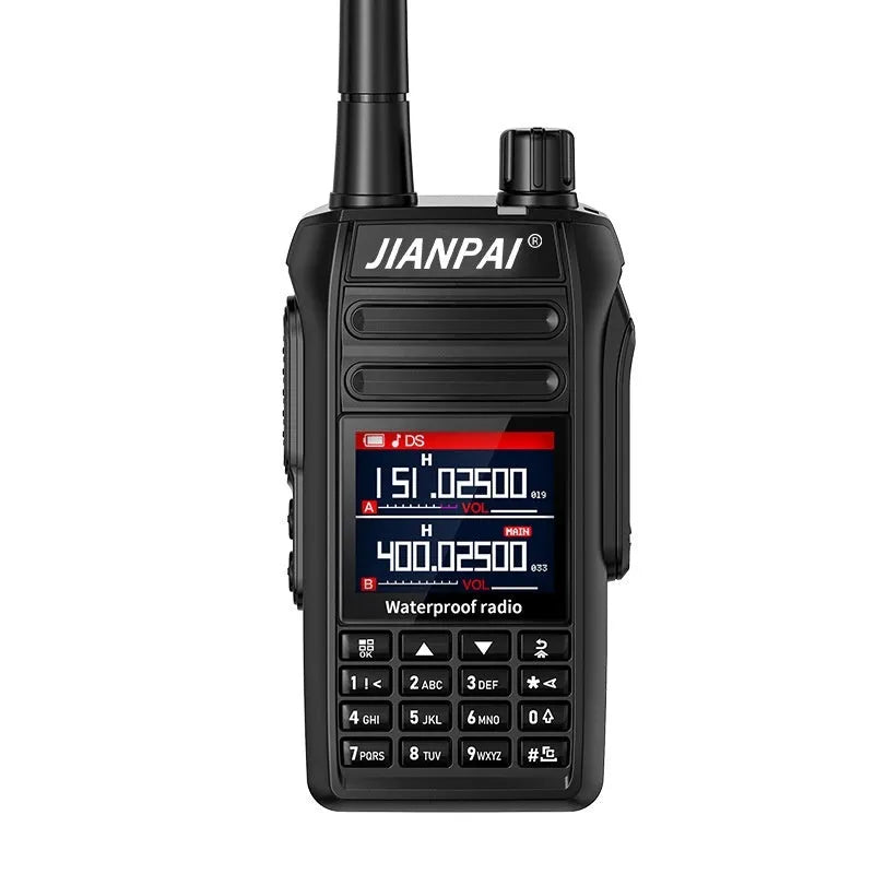 Black waterproof aviation full band headset with plastic dustproof shell and complete accessory package
