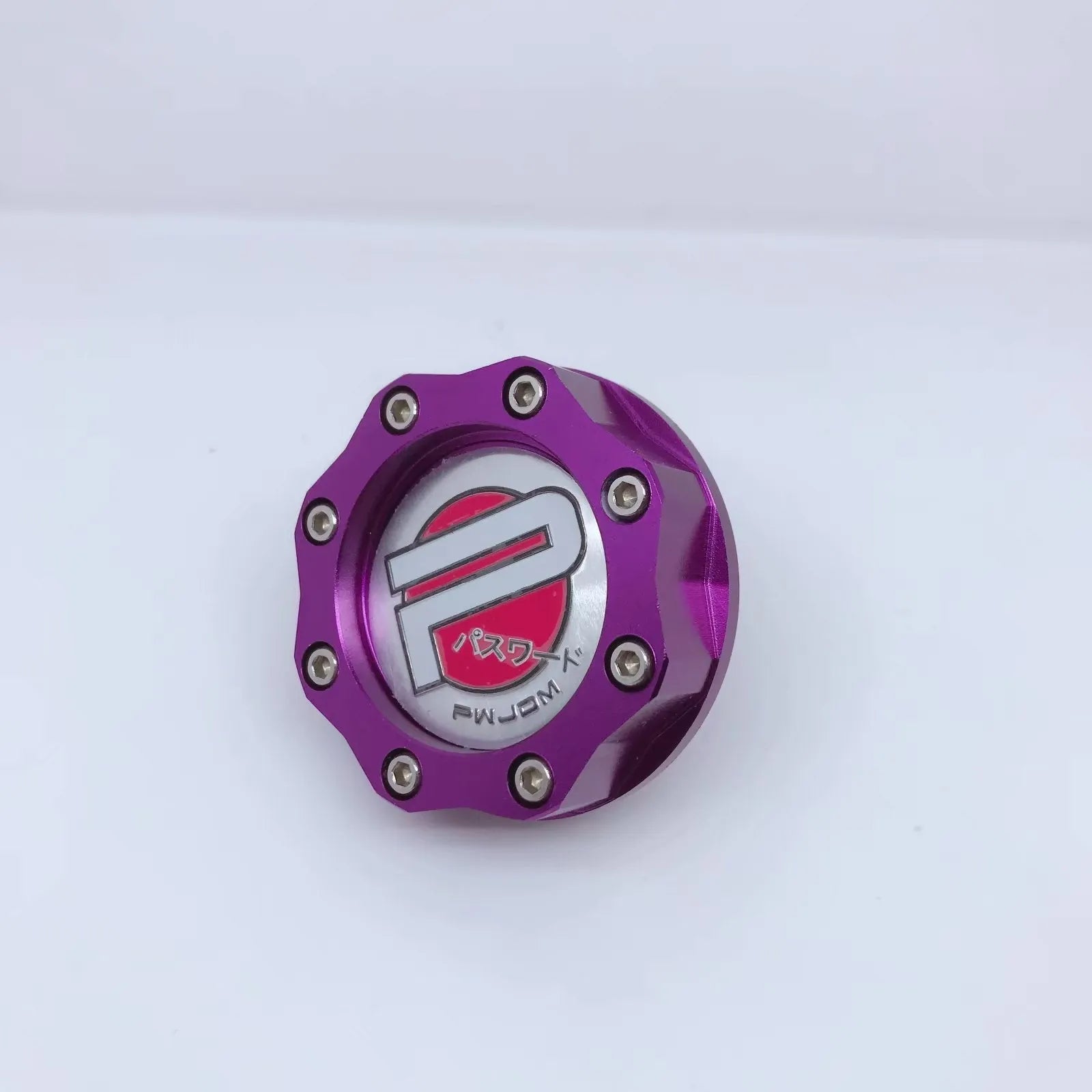 Aluminium alloy fuel tank cap for Honda vehicles in red, blue, gold, or purple