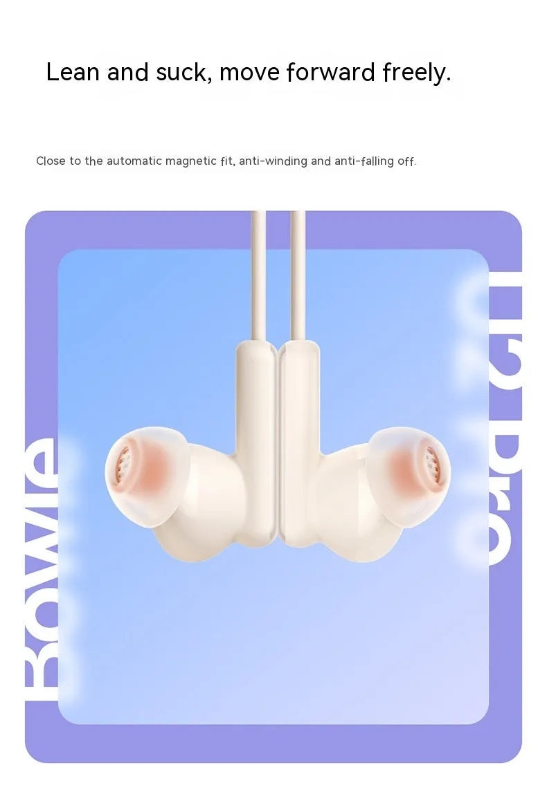 Wireless halter Bluetooth sport headset in black with binaural earbuds and neck-hanging design