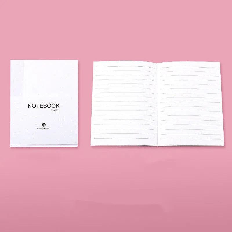 Basic fixed page refill diary notebook with 80 sheets of 100g Dowling paper, shown in blank, lined, and checkered styles.