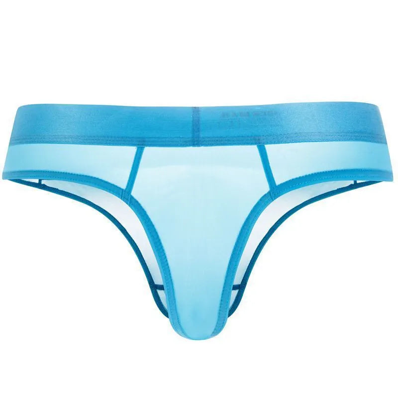 Men's ice silk ultra-thin translucent briefs low waist abstract pattern in seven colours sizes M-XXL