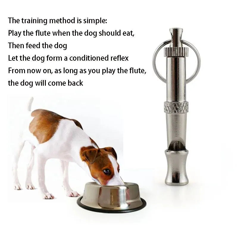 Metallic adjustable ultrasonic dog whistle for barking control and training