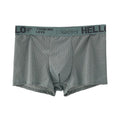 Ice silk mesh boxers for men, loose fit, breathable, black colour, sizes L to 4XL