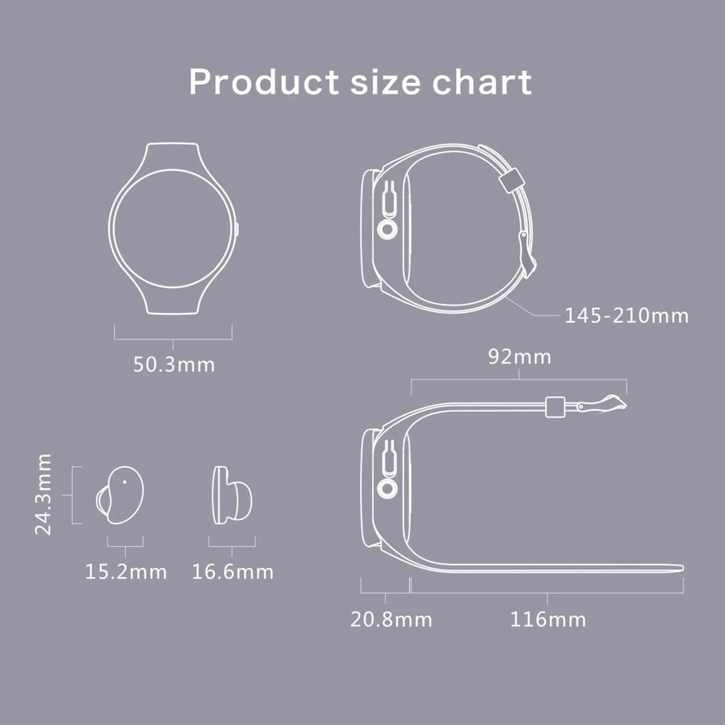 Black Bluetooth headset integrated with detachable smart bracelet showing colour screen display