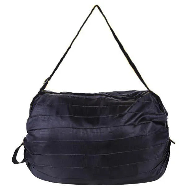 Foldable large-capacity 210D Oxford cloth storage tote bag with extended handle for hanging on doors and windows