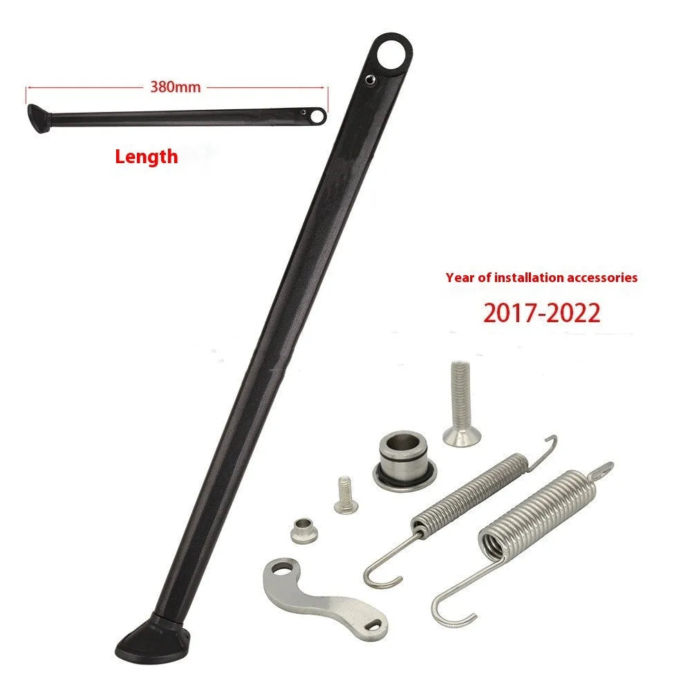 Scrambling motorcycle side stand side support for KTM and HUSQVARNA, 38cm length, black finish