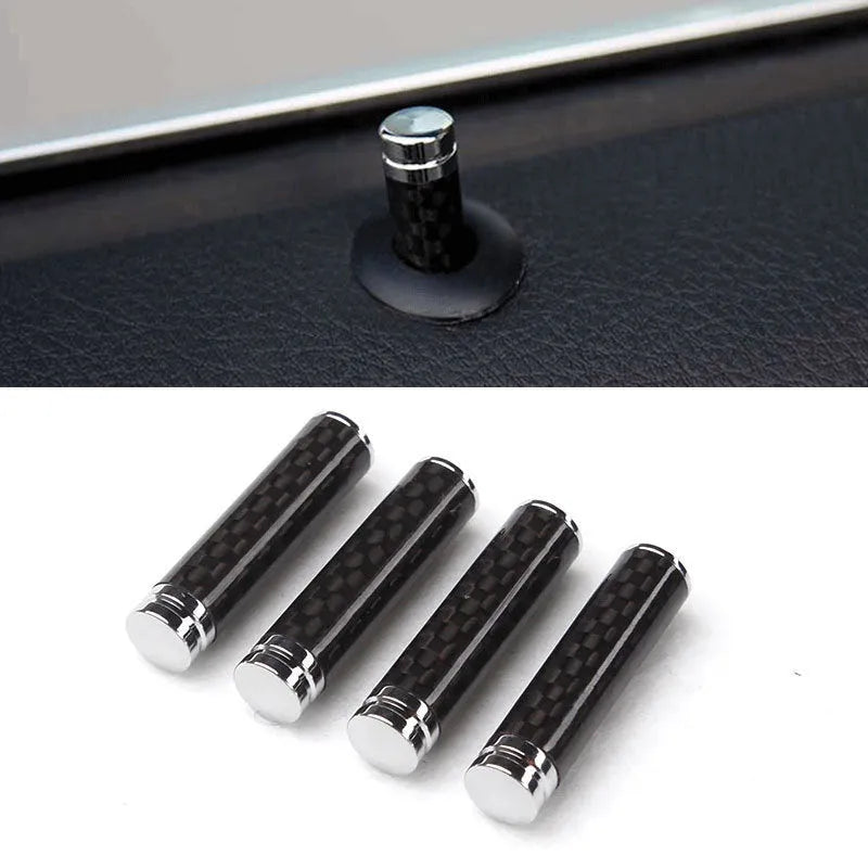 Carbon fibre door lift decorative cover set of 4 for vehicle interior styling upgrade
