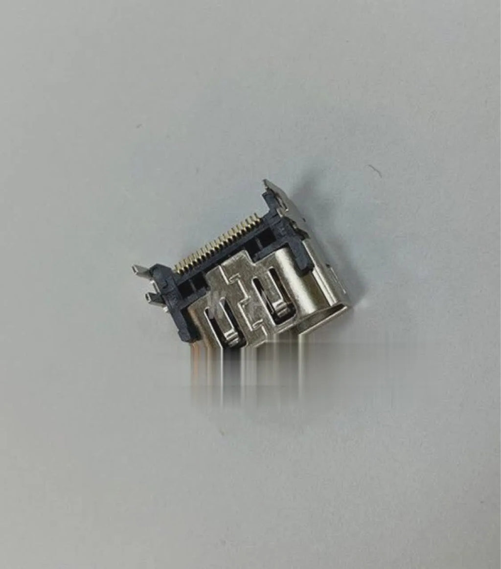 Silver-coloured HDMI interface host socket for games console accessories