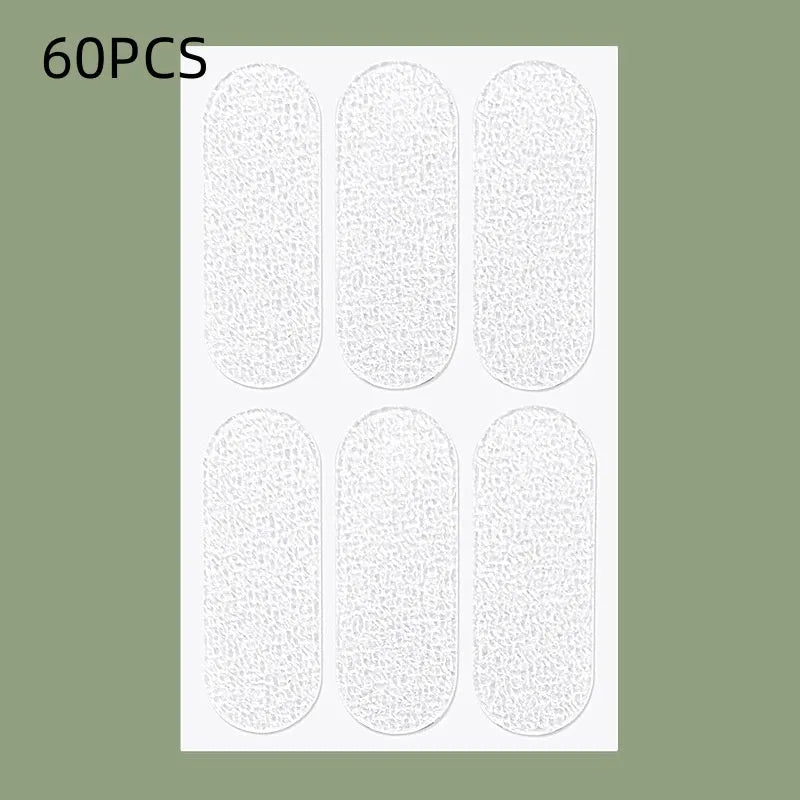 Transparent and frosted disposable ear patches for hair styling support with backing paper