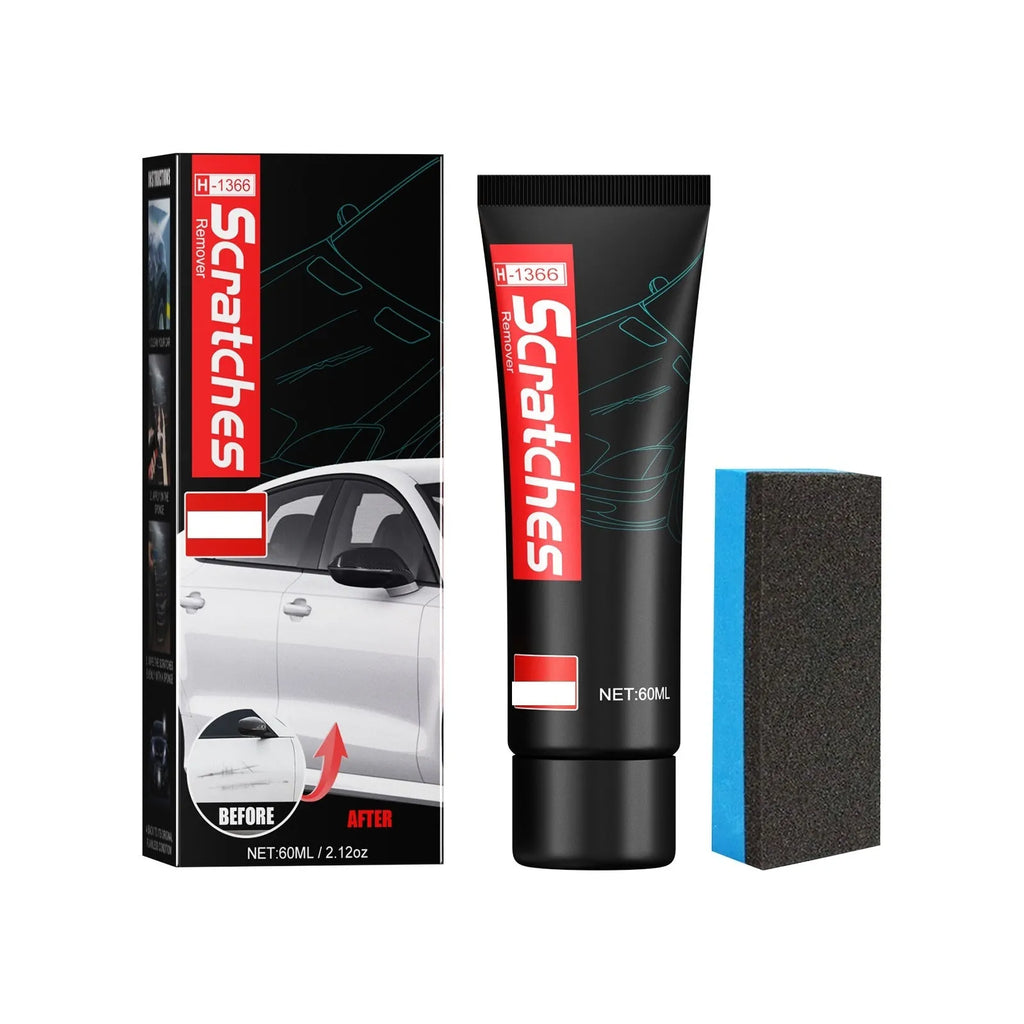 Automotive scratch repair cream tube for paint cleaning and scratch removal
