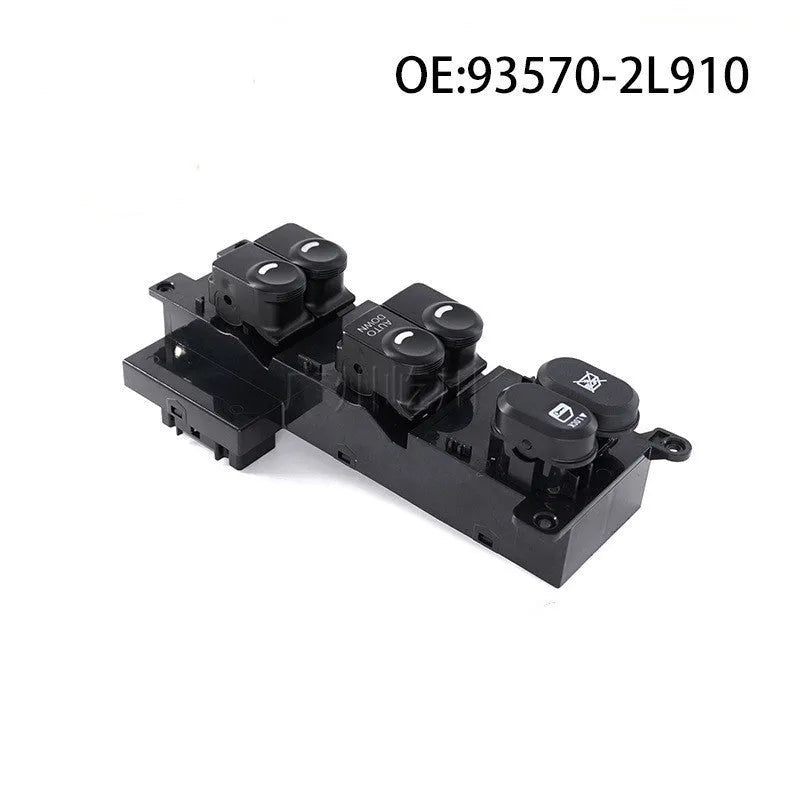 Black ABS plastic electric window master switch for 2007-2012 Hyundai i30 part number 93570-2L910