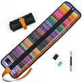 Set of 50 wooden coloured pencils for oil painting in a wooden case.