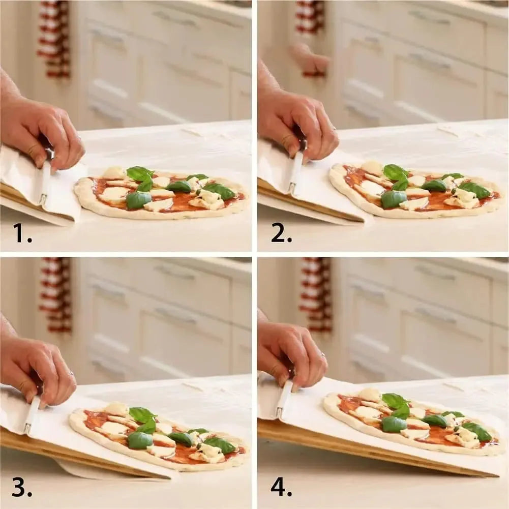 55cm long pizza transfer shovel with hanging hole and non-stick food-grade PP surface