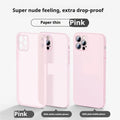 Frosted matte TPU phone case for iPhone, transparent back with drop resistance and heat dissipation