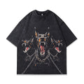 Men's short sleeve t-shirt with character pattern print in pure cotton fabric