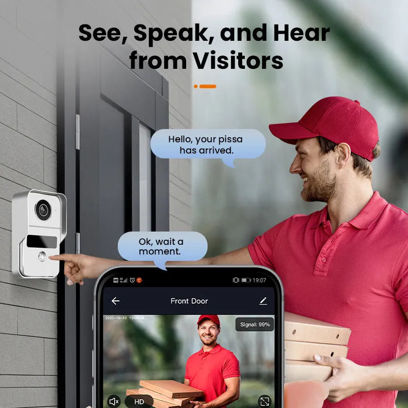 10 inch colour video intercom doorbell system with outdoor camera and indoor monitor