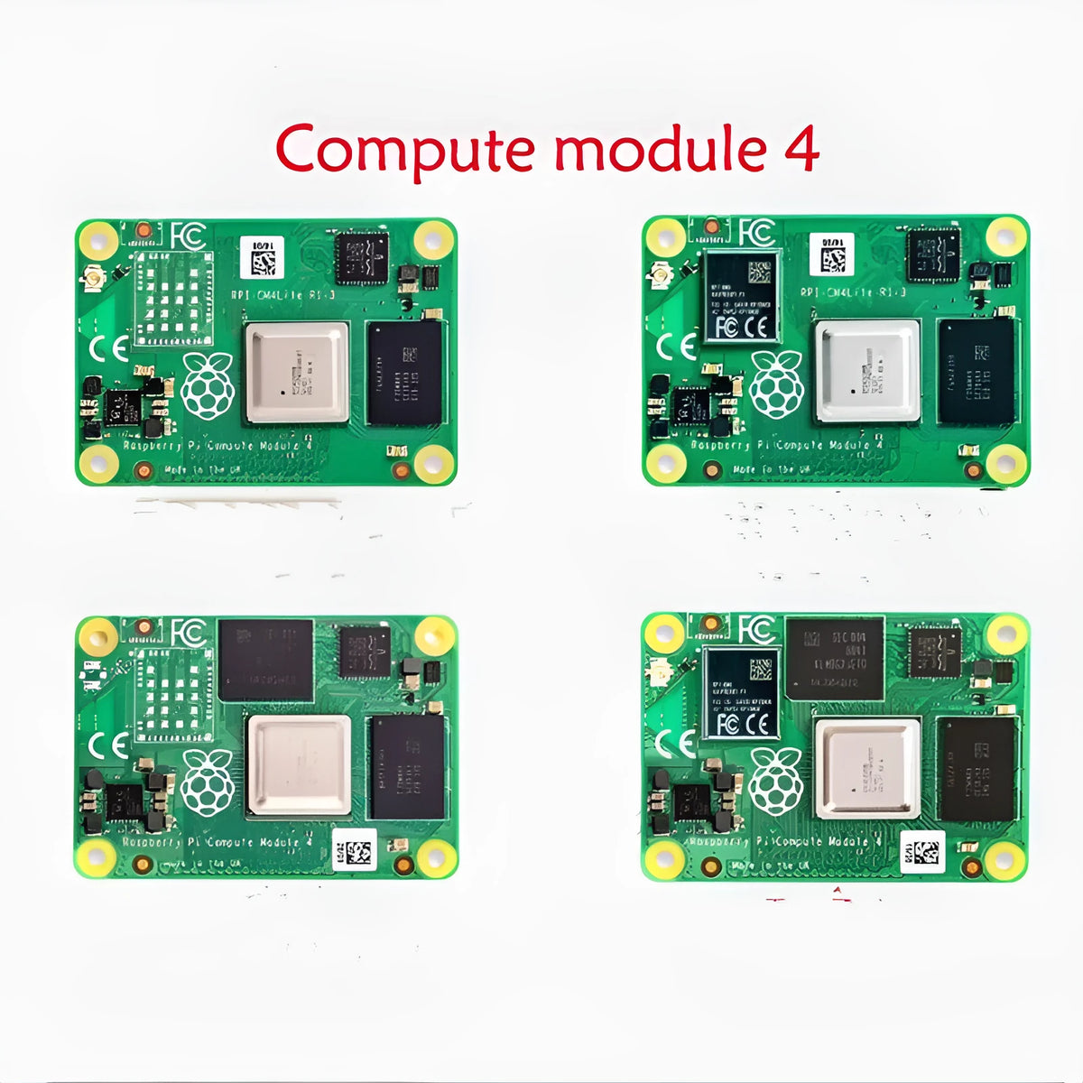 Raspberry Pi CM4 Compute Module 4 core board with BCM2711 processor, B to B connector, Gigabit Ethernet and PCIe expansion