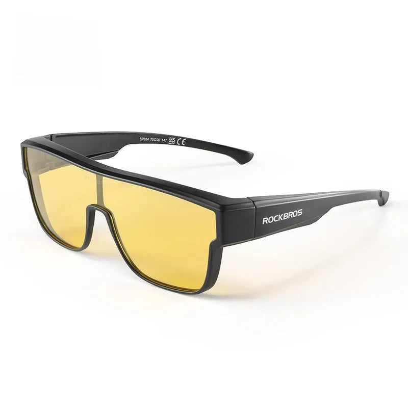 Cycling goggles with polarised lenses and large TR frame in multiple colour options