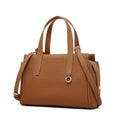 Genuine leather crossbody bag in horizontal square shape with single shoulder strap
