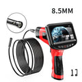 8.5mm dual lens endoscope inspection camera with flexible snake pipeline and memory card.
