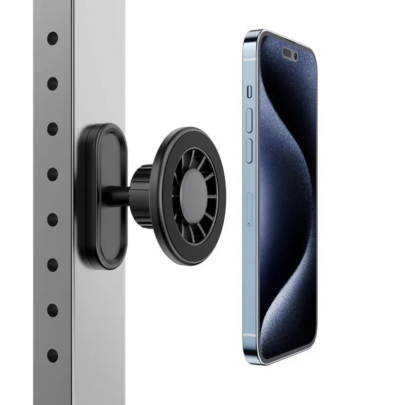 A plastic double-sided magnetic base bracket for outdoor photography equipment mounting.
