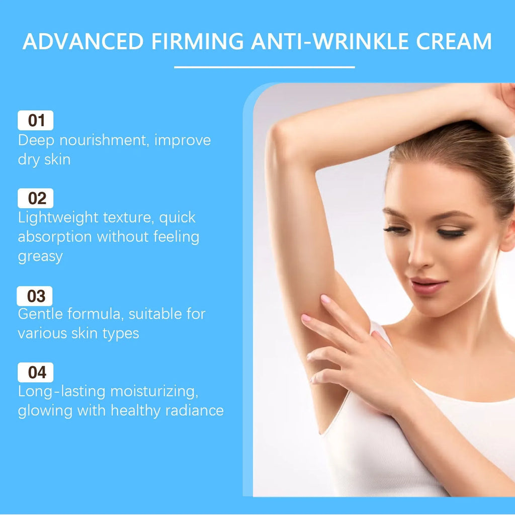 100g body moisturiser cream in container with glycerin and hyaluronic acid formula