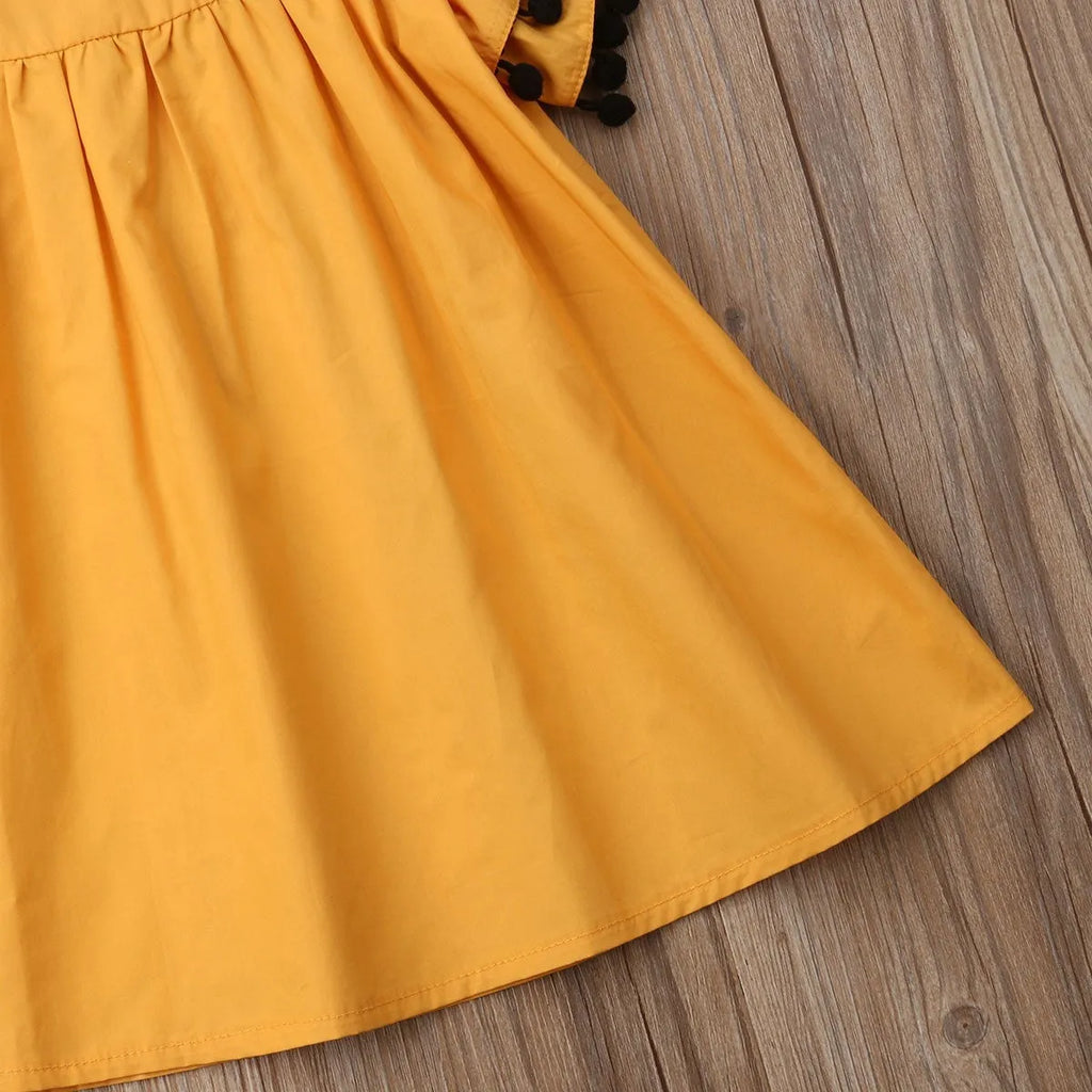 Orange sleeveless girls dress for children sizes 12 months to 5T summer wear