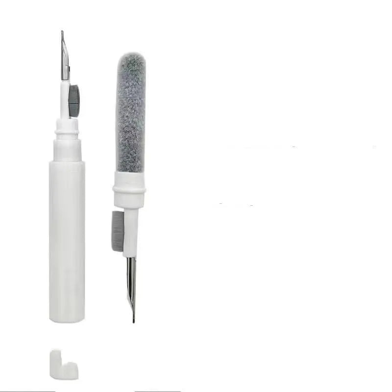 Earphone cleaning pen in white for dust removal from headphones and earbuds