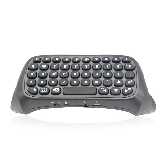 Bluetooth gamepad keyboard for PS4 console, black plastic, 17.2x6.3x5.6 cm