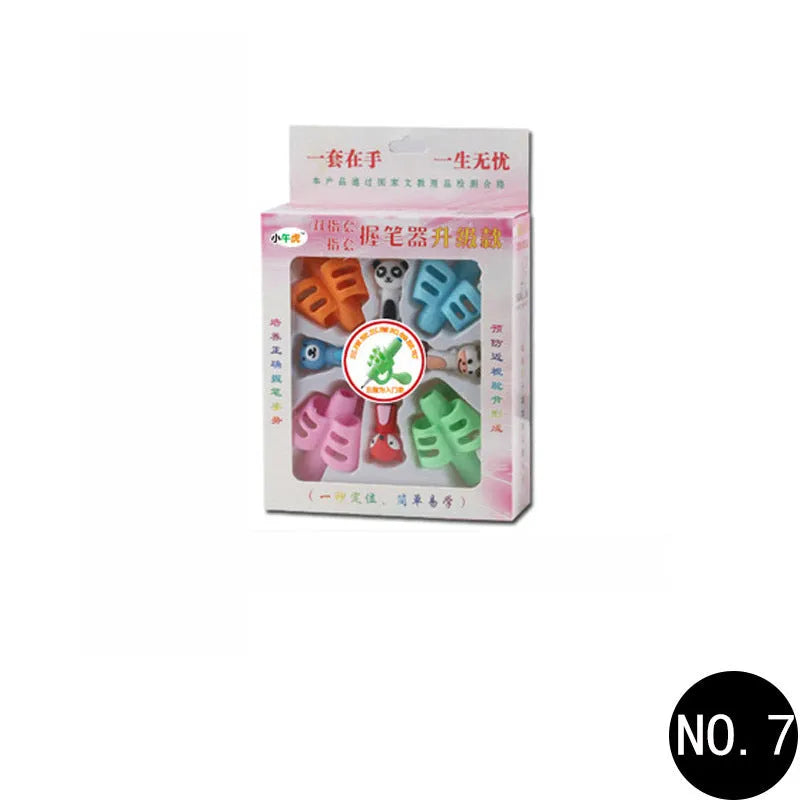 Cartoon children pen holder with soft rubber grip for correcting writing posture