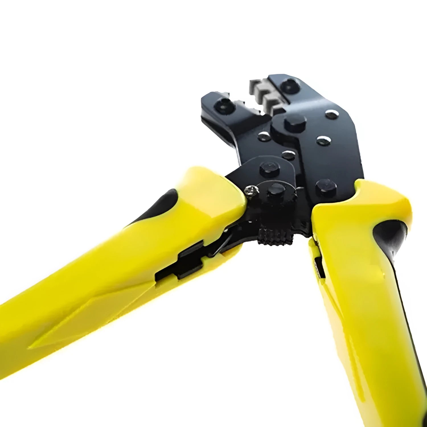 Multifunctional spring crimping pliers with PVC handle and 50# steel clamp head, 190mm length, 357g