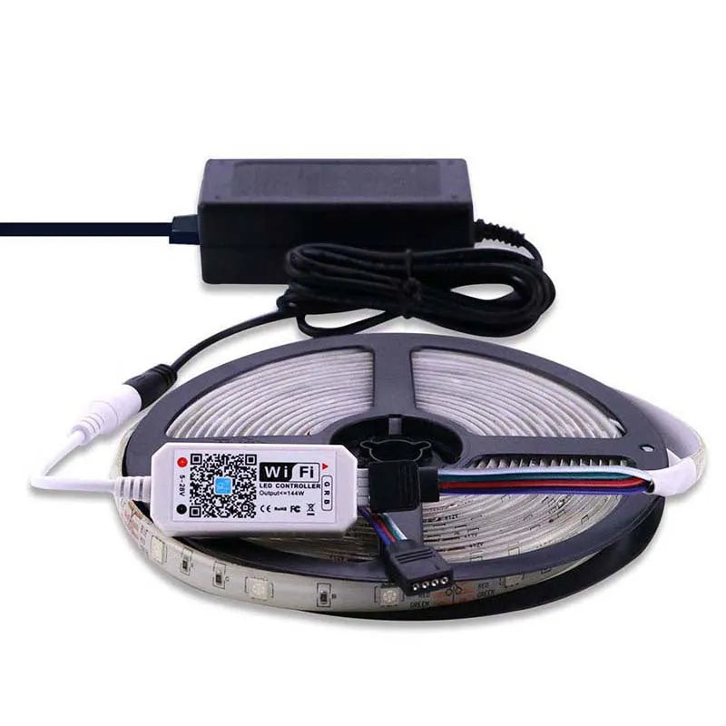 White WiFi RGB LED light bar controller unit for Magic Home Pro app.