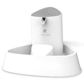 Pet dog and cat water dispenser with 1.8L capacity, quadruple filtration, and silent pump in white
