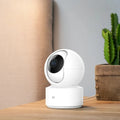 White Xiaobai smart security camera with 1080p resolution and wide-angle lens