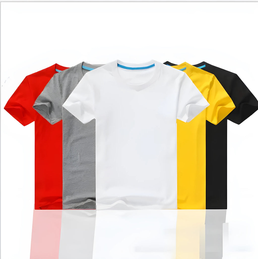 Men's CVC T-shirt Short Sleeve Big Size Casual Top Cotton Blend Crew Neck Daily Wear Black White Grey Blue Red