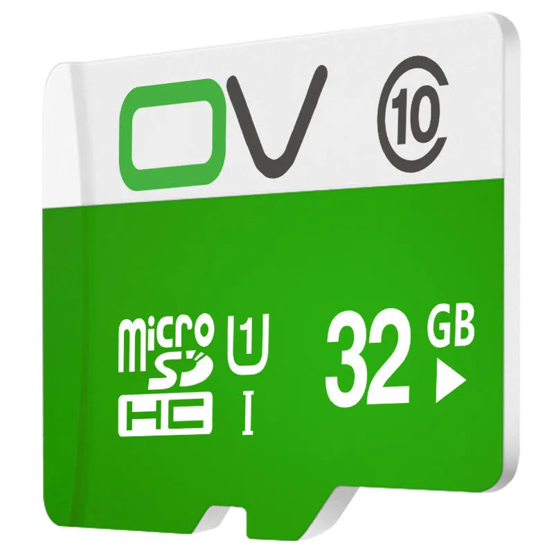 Class 10 high-speed memory card with 10 MB/s transfer rate in multiple capacities 8GB to 64GB