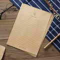 Fawn Kraft Stationery set of 10 kraft paper sheets in 26x18.7cm with four colour options