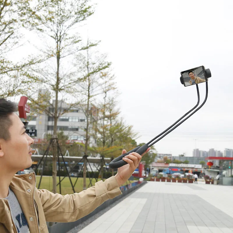 Baseus flexible phone holder showing 360-degree rotation and shockproof bubble supports for a mobile device