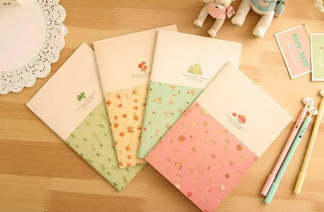 A5 portable notebook 21x14cm with broken flowers cover design for student school supplies